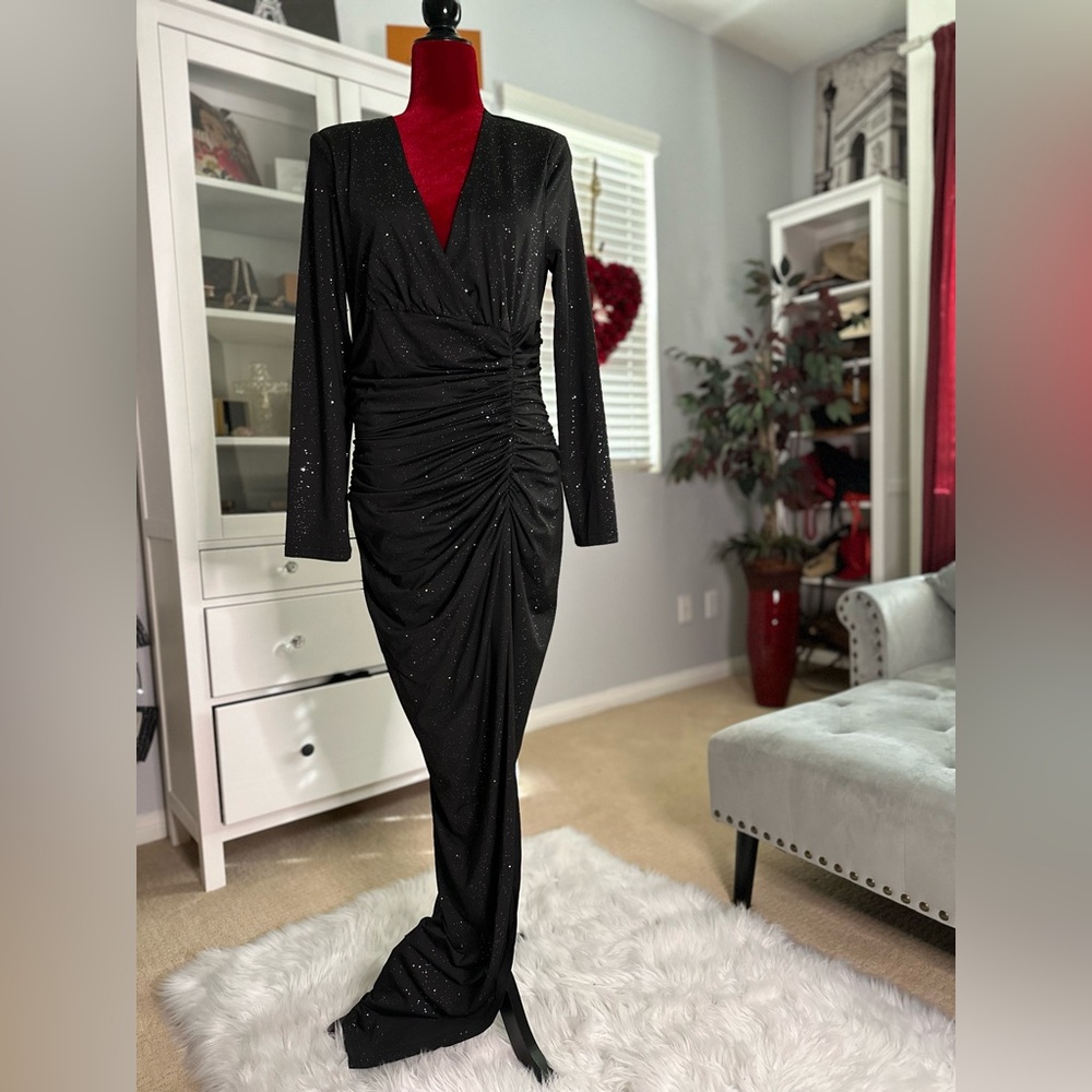 Black long dress with sparkles